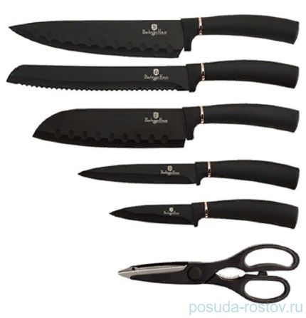 Набор кухонных ножей на подставке 7 предметов &quot;Black Rose Collection&quot; / 157740