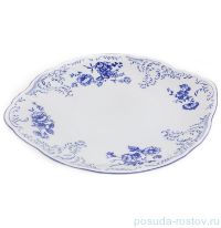 Пирожковая тарелка 27 см &quot;Бернадотт /Синие розы&quot; / 120350