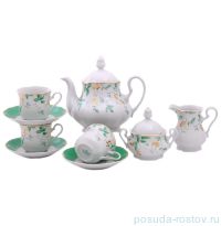 Чайный сервиз на 6 персон 15 предметов &quot;Мэри-Энн /Зеленые листья&quot; / 157940
