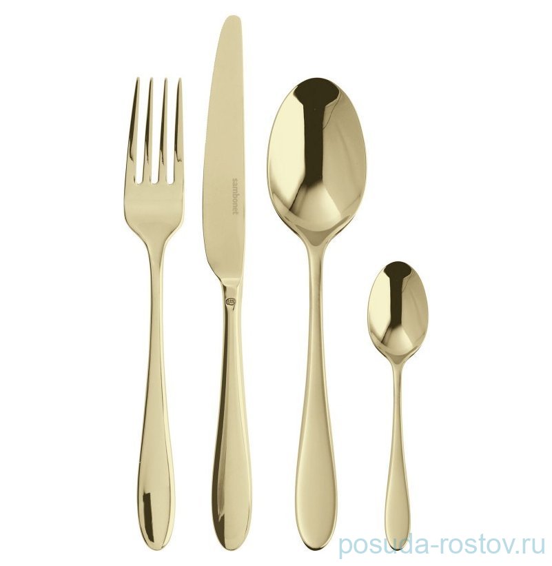Столовые приборы 24 предмета на 6 персон "Velvet" золото / 374176