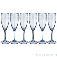 Бокалы для шампанского 170 мл 6 шт &quot;Light blue /Ренесанс&quot; / 263430
