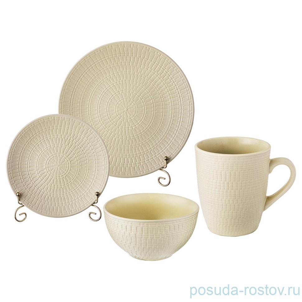 Набор посуды 16 предметов "Elice /Кремовый" / 192230 Набор посуды 16 предметов "Elice /Кремовый" / 192230