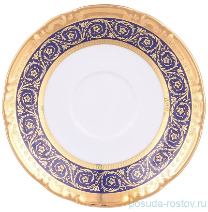 Набор блюдец 13 см 6 шт &quot;Констанция /Синяя полоса с золотом&quot; / 348805