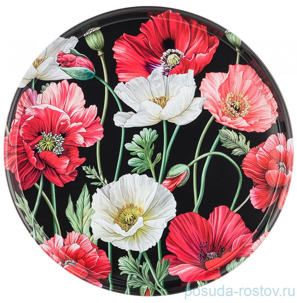 Поднос 33 х 2,1 см сервировочный "Маки" / 209781