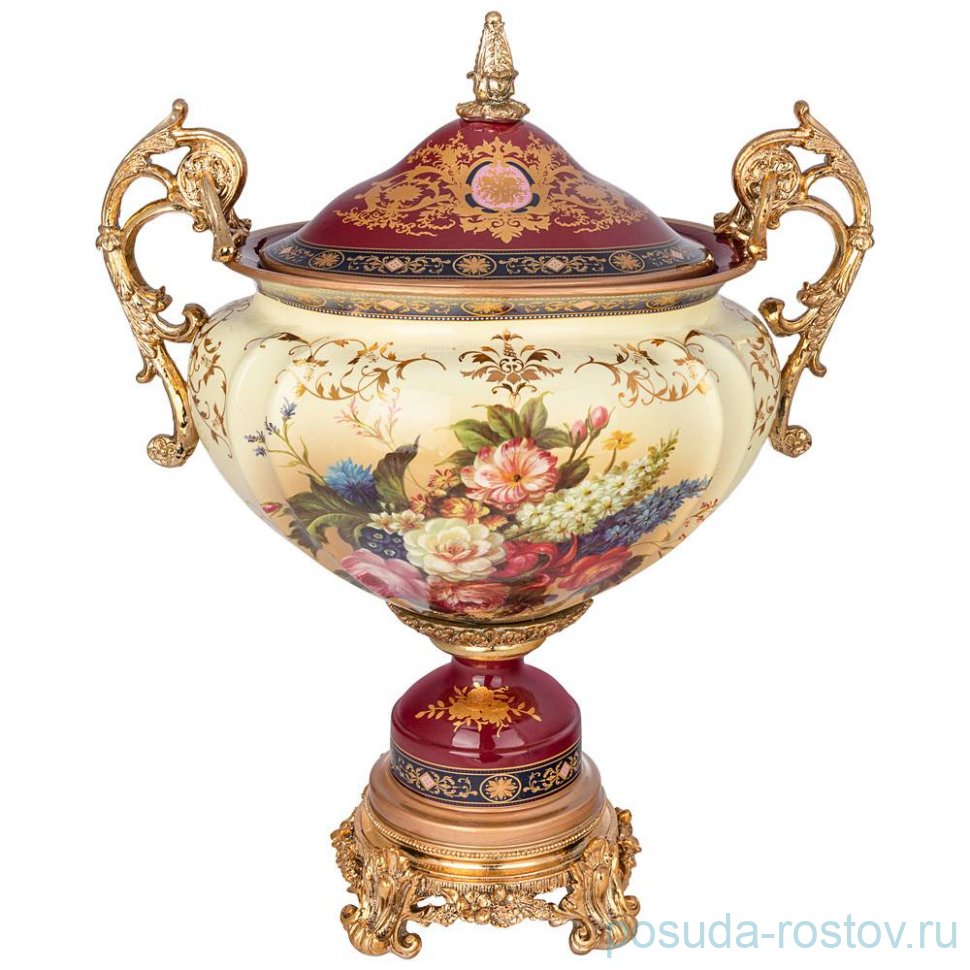 Ваза декоративная 41 х 25 х 50 см н/н с крышкой  / 273803