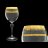 Бокалы для белого вина 150 мл 6 шт &quot;Люция /Широкое золото, бесцветная волна&quot; / 018188