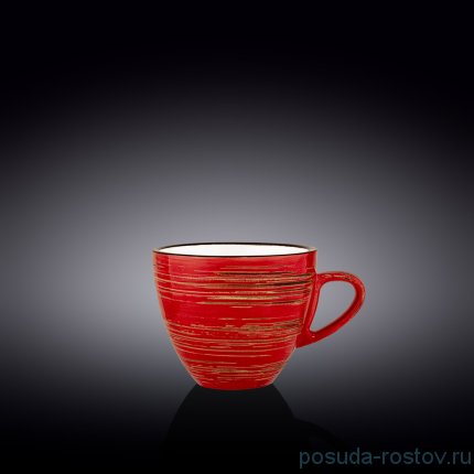 Чайная чашка 300 мл красная &quot;Spiral&quot; / 261566