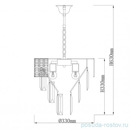 Люстра 6 рожковая &quot;Бриз&quot; / 310097