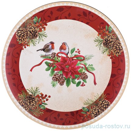 Поднос 40 см круглый &quot;Рождественская сказка&quot; / 214995