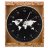 Часы настенные 30 см кварцевые черные &quot;WORLD MAP&quot; / 197439