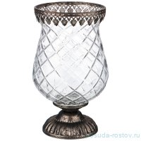 Ваза декоративная 13 х 22 см н/н с металлическими элементами / 209375