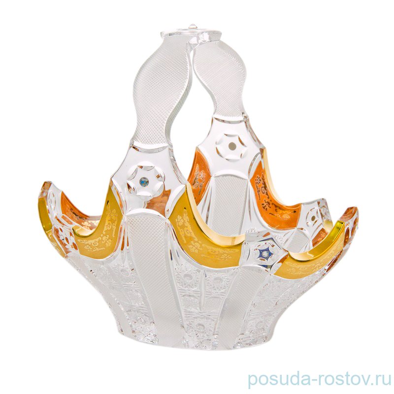 Корзинка 25,5 см "Снежинка с золотой росписью" / 059075 Корзинка 25,5 см "Снежинка с золотой росписью" / 059075