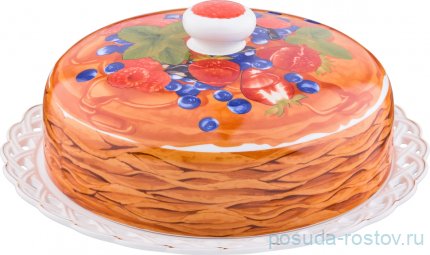 Блюдо для блинов 25 см с крышкой &quot;Маленькие хитрости хозяйки&quot; / 196790