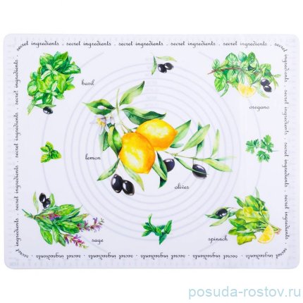 Коврик для раскатки теста 50 х 39 см &quot;Секретные ингредиенты&quot; / 278934