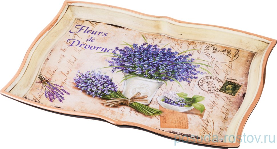 Поднос 34 х 25 см прямоугольный "Старинный прованс" / 186027 Поднос 34 х 25 см прямоугольный "Старинный прованс" / 186027