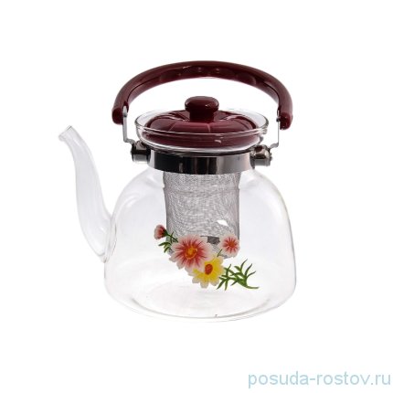 Заварочный чайник с металлическим ситом &quot;Цветы&quot; / 150523