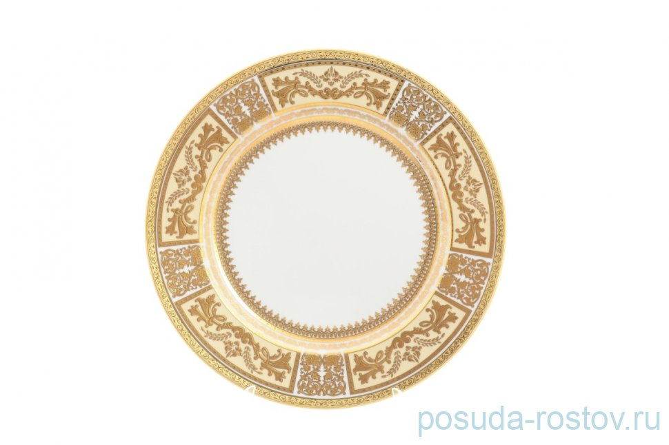 Блюдо 32 см круглое "Диадема /Белая крем золото" / 146477 Блюдо 32 см круглое "Диадема /Белая крем золото" / 146477