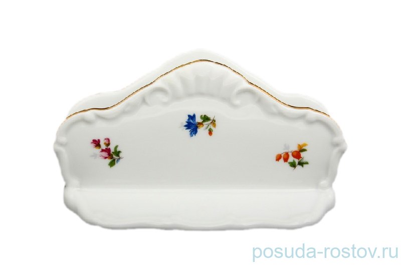 Салфетница 14 см  Bohemia Porcelan Moritz Zdekauer 1810 s.r.o. "Офелия /Мелкие цветы" / 038278