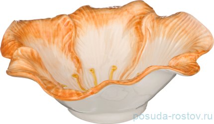 Салатник 33 х 33 х 13 см &quot;Цветок оранжевый&quot; / 233487