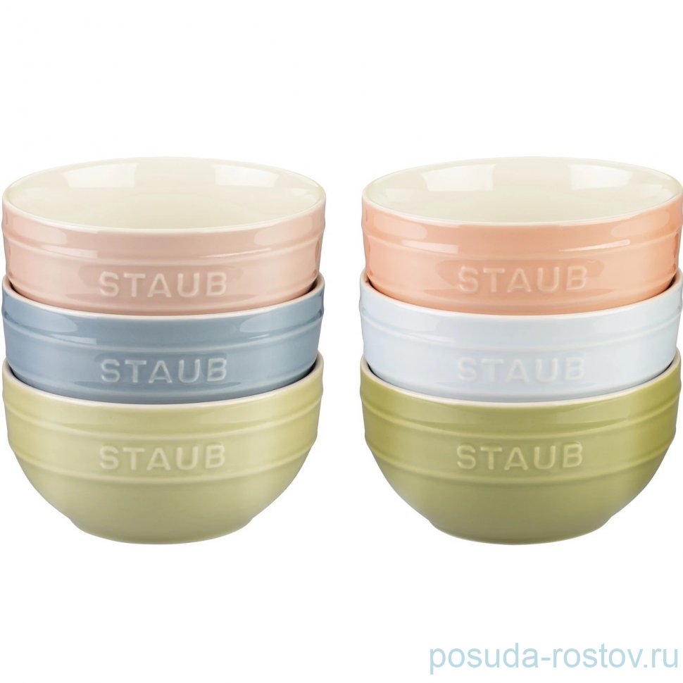Набор мисок 14 см 6 шт разноцветные Staub / 368712 Набор мисок 14 см 6 шт разноцветные Staub / 368712