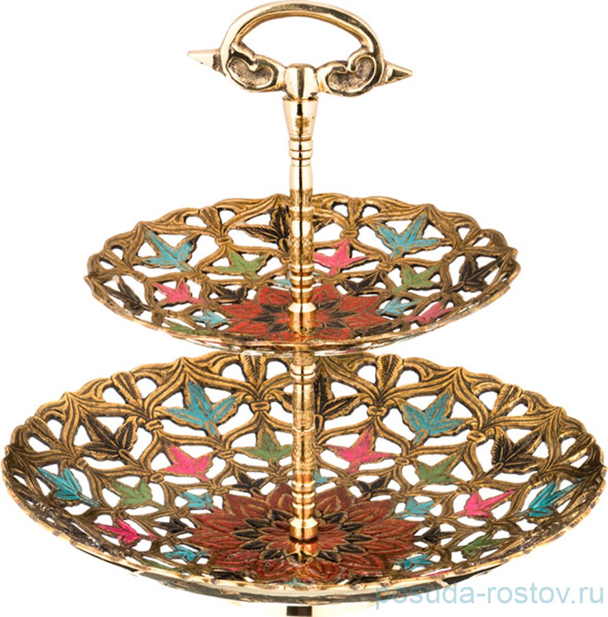 Этажерка 2-х ярусная 24 см "Ажур" / 207609