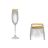 Бокалы для шампанского 180 мл 6 шт &quot;Эсприт /Золотая полоса, втёртая платина&quot; / 018344