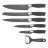 Набор ножей для кухни 7 предметов с подставкой &quot;Crocodile Line&quot; серый / 135779