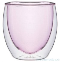 Стакан для виски 250 мл с двойными стенками 8,5 х 9 см розовый &quot;Double-wall&quot; / 275011