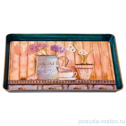 Поднос 31 х 21 см прямоугольный &quot;Старинный прованс&quot; / 186044