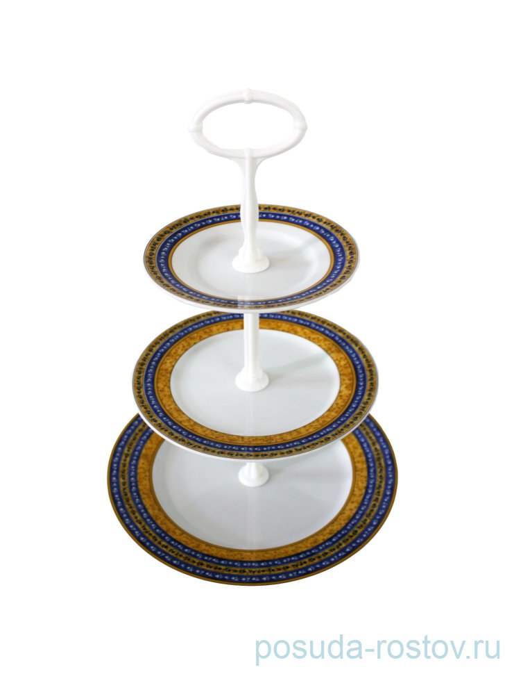 Этажерка 3-х ярусная "Кайро /Сине-желтые полоски" / 232462 Этажерка 3-х ярусная "Кайро /Сине-желтые полоски" / 232462