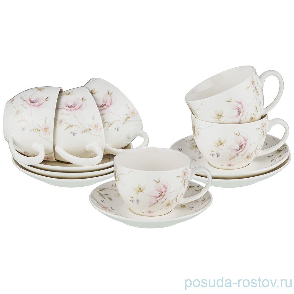 Набор чайных пар 6 шт "Поцелуй гейши" / 192595