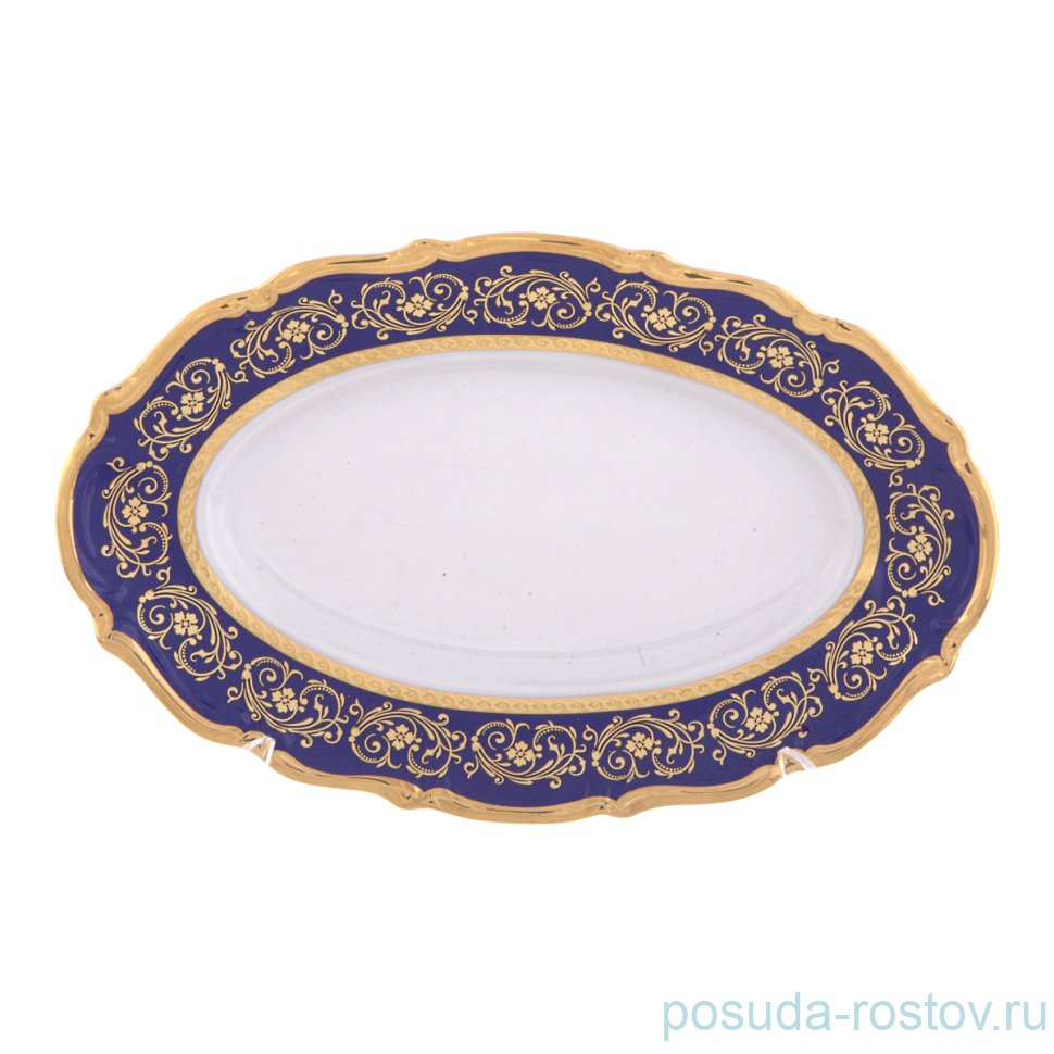 Блюдо 22 см овальное "Мария-Тереза /Цветочная роспись /Кобальт" / 277885 Блюдо 22 см овальное "Мария-Тереза /Цветочная роспись /Кобальт" / 277885