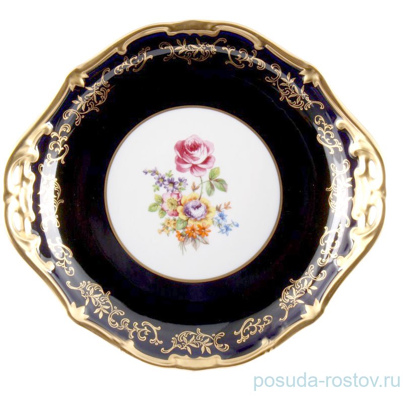 Пирожковая тарелка 28 см "Санкт-Петербург 866 /Кобальт" / 013226 Пирожковая тарелка 28 см "Санкт-Петербург 866 /Кобальт" / 013226