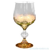 Бокалы для белого вина 190 мл 6 шт &quot;Клаудия /Матовые цветы и Золото&quot; / 086127