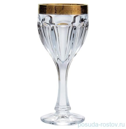 Бокалы для белого вина 190 мл 6 шт &quot;Сафари /Золотой цветочный кант&quot; V-D / 140056