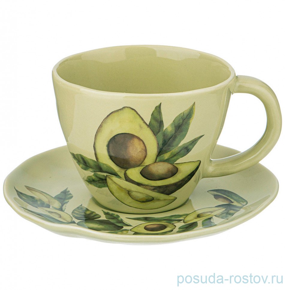 Чайная пара 225 мл зелёная "Avocado" (2шт.) / 298382