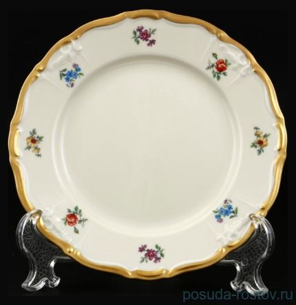 Набор тарелок 19 см 6 шт &quot;Мария-Луиза /Мелкие цветы /матовое золото /СК&quot; / 072160