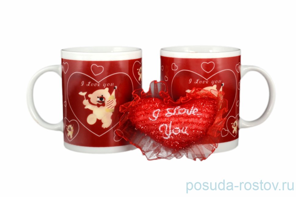 Набор подарочных кружек 2 шт "Мишка /I love you" / 095444 Набор подарочных кружек 2 шт "Мишка /I love you" / 095444