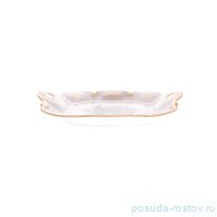 Поднос 32 см квадратный с ручками &quot;Корона /Аристократ /Охота бежевая&quot; / 274190