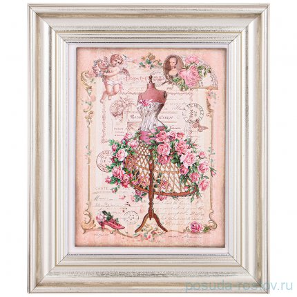 Картина 17 х 22 см &quot;Платье&quot; /рамка серебро / 270171