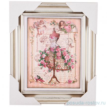 Картина 17 х 22 см &quot;Платье&quot; /рамка серебро / 270171