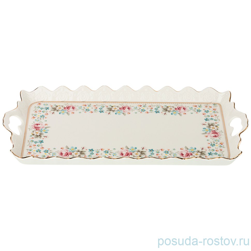 Блюдо 42 х 22 х 3,5 см прямоугольное с ручками "Мадемуазель Кики" / 205415