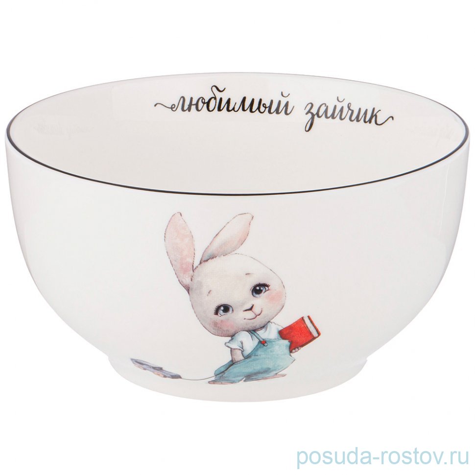 Салатник 470 мл "Красивая девочка зайчик" / 347668