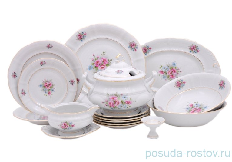 Столовый сервиз на 6 персон 25 предметов "Соната /Цветы" / 027925 Столовый сервиз на 6 персон 25 предметов "Соната /Цветы" / 027925
