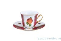 Чашка чайная 1 шт &quot;Болеро /Фрукты /Красные листики&quot; / 204906