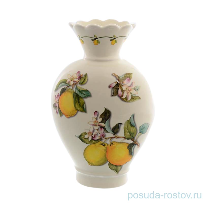 Ваза для цветов 31 см "Artigianato ceramico /Лимоны" / 060067