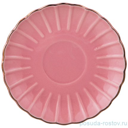 Чайный сервиз на 6 персон 15 предметов &quot;розовый /золото&quot; / 186994