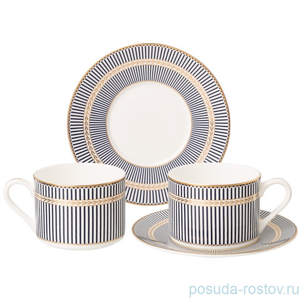 Набор чайных пар 250 мл 2 шт "Breeze /Полосы" / 336081 Набор чайных пар 250 мл 2 шт "Breeze /Полосы" / 336081