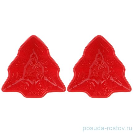 Набор салатников 11 см 2 шт Ёлка &quot;Celebration /Красный&quot; / 268828