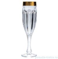 Бокалы для шампанского 150 мл 6 шт &quot;Сафари /Золотой цветочный кант&quot; V-D / 140062